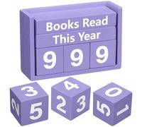 Yerliker Books Read This Year Counter Book Lover Gift up to 999 Bookish Accessories Bookworm Gift for Club Members Student Teacher Reading Accessories(Purple,Modern)