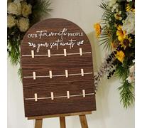 Yerliker Wedding Seating Chart Board Display for Reception 24 x 18 Inch Wooden Rustic Find Your Seat Chart Wedding Sign Farmhouse Party Signs for Ceremony and Reception Display Decor(Cute,Wood)