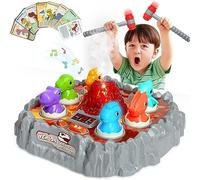Yerloa Whack Game Toddlers Gifts for 2 3 4 5 6 Year Old Boys, Interactive Toys for Kids 3-5 Boy/Girl With Sound and Light, Spray Volcano Boys Toys Age 2 3 4 5 6 with 2 Soft Hammer