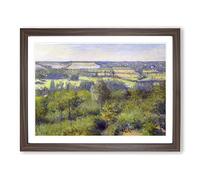 Yerres Valley By Gustave Caillebotte Classic Painting Framed Print | A2 Walnut Framed Wall Art | Ready to Hang | Classic Landscape Picture | Living Room Bedroom Lounge Office