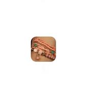 YERTTER 8 pcs Boho Multi-Strand Beaded Bracelet Set Vintage Ethnic Strand Stretch Bangle Bracelet for Women, 7.5 inches, beads, no gemstone