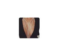 YERTTER Rhinestone Layered Gold Breast Chain Body Chain Waist Chain Underwear Chain Bra Chain Sexy Bkini Body Accessories for Women Night Club Music Festival（Gold 1）, Rhinestone Crystal