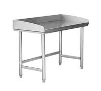 YERUNGT Stainless Steel Work Table, 3-Sided Backsplash Prep Worktable, Stainless Steel Table for Kitchen, Restaurant, Workshop, Hotel, Garage, Warehouse(100 * 40 * 80cm/39.4 * 15.7 * 31.5in)