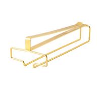 YERUNGT Wine glass holder, Hanging Wine Glasses Storage Hanger Organizer, Metal Stemware Holder, Wine Glass Rack Under Cabinet, upside down red wine glass rack(Gold)