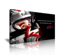YES ART Ayrton Senna Quote Canvas F1 Icon Canvas Wall Art Piccture Print 60x30cm