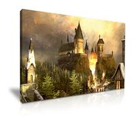 YES ART Hogwarts Print for Harry Potter Movie Canvas - Gift for Modern Home Office Garden Room Decoration (31cm X 20cm)