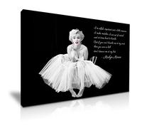 YES ART Marilyn Monroe Ballerina Quote Red Lips Canvas Wall Art Picture Print Decoration (46cm X 31cm)