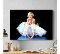 YES ART Marilyn Monroe Ballerina Red Sexy Lips Canvas Wall Art Picture Print 76 cm x 50 cm