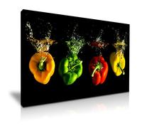 YES ART Spices Chilli Pepper Food Deco Stretched Canvas Wall Art Picture Print 76x50cm