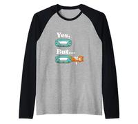 Yes But Sleeping Cat Meme Behavior Humor Raglan Baseball Tee
