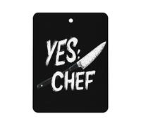 Yes Chef Car Air Freshener Hanging Fragrance Tablet Interior Home Decor