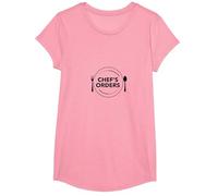 Yes Chef Chefs Orders Kitchen Authority Culinary Humor T-Shirt, Girls, Pink, Small
