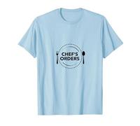 Yes Chef Chefs Orders Kitchen Authority Culinary Humor T-Shirt, Men, Baby Blue, S