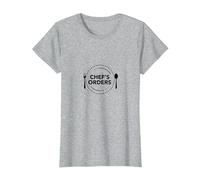 Yes Chef Chefs Orders Kitchen Authority Culinary Humor T-Shirt, Women, Heather Grey, S