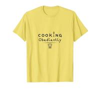 Yes Chef Cooking Obediently Kitchen Humor Culinary Fun T-Shirt, Men, Lemon, S