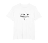 Yes Chef Cooking Obediently Kitchen Humor Culinary Fun T-Shirt, Men's Big and Tall, White, 6X Tall