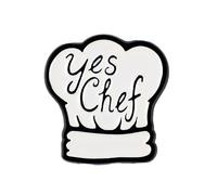 Yes Chef Funny Toque Enamel Pin, Reality Cooking Show Meme Brooch Pin, Meme Chef Gift For Cooking Contest Lover Sassy Culinary Student, Viral Quote Brooches, Foodie Attitude Lapel Badge, Funny