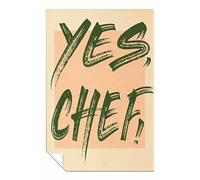 Yes Chef Minimalist Kitchen Poster Modern Typography Print Unframed Poster Print, Pictures for Home Walls, Bedroom, Living Room & Bathroom Decor 31x20cm (12x8in)