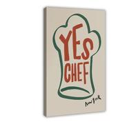 Yes Chef New York Art Poster Canvas Poster Bedroom Decor Landscape Office Room Decor Gift 08x12inch(20x30cm)