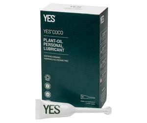 YES® Coco Coconut Oil Based Personal Lubricant, Nourishing & Long-Lasting for Vaginal Dryness, Certified Organic, Natural Alternative to Silicone Lubricants (6 x 5ml Applicators)