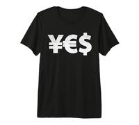 YES Currency Design | Yen Euro Dollar Symbols Premium T-Shirt