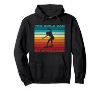 Yes Girls Can Skateboard Pullover Hoodie