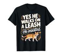Yes He Walks On A Leash He Insisted Bengal Cat Value Graphic T-Shirt