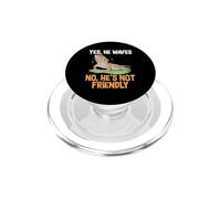 Yes He Waves No He's Not Friendly Bearded Dragon Reptile PopSockets PopGrip for MagSafe