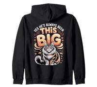 Yes He's Always Been This Big Maine Coon Cat Lover Zip Hoodie
