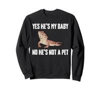Yes He's My Baby No He's Not A Pet Bearded Dragon Mom Sweatshirt