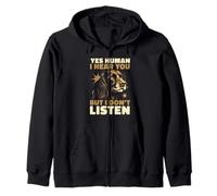Yes Human I Hear You But I Don't Listen A Boykin Spaniel Dog Zip Hoodie