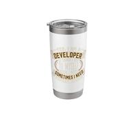 Yes I Am A Developer Talk to Myself Stainless Steel Insulated Tumbler