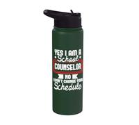 Yes I Am A School Counselor - Career Counseling Appreciation Stainless Steel Insulated Water Bottle