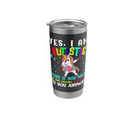 Yes I Am Autistic Dabbing Unicorn Autism Awareness Stainless Steel Insulated Tumbler