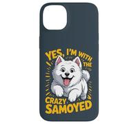 Yes, I am the crazy Samoyed Cartoon Pet Dog Breed Sammie Case for iPhone 14 Plus