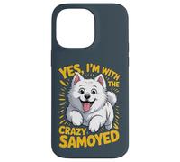 Yes, I am the crazy Samoyed Cartoon Pet Dog Breed Sammie Case for iPhone 14 Pro Max