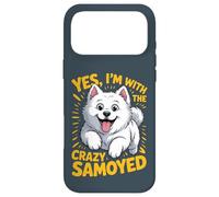 Yes, I am the crazy Samoyed Cartoon Pet Dog Breed Sammie Case for iPhone 17 Pro Max