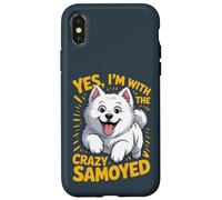 Yes, I am the crazy Samoyed Cartoon Pet Dog Breed Sammie Case for iPhone X/XS