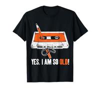 Yes, I Am This Old Funny Cassette Tape & Pencil 80s 90s Kids T-Shirt