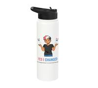 Yes I Changed Your Disappointment is Noted Trans Pride Humor Stainless Steel Insulated Water Bottle