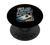 Yes I Check The Wind Forecast Kitesurfing PopSockets Adhesive PopGrip
