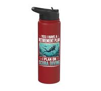 Yes I Have A Retirement Plan I Plan On Scuba Diving Stainless Steel Insulated Water Bottle
