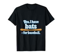 Yes I Have Bats for Baseball Retro Graphic T-Shirt