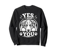 Yes I Heard You Line Art Australian Shepherd Dog Lovers Sweatshirt