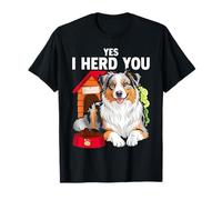 Yes I Heard You Line Art Australian Shepherd Dog Lovers T-Shirt