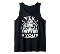 Yes I Heard You Line Art Australian Shepherd Dog Lovers Tank Top