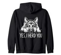 Yes I Herd You Funny German Shepherd Dog Mom Lover Zip Hoodie