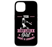 Yes I Hit Like Girl Want A Lesson Baseball Girls Case for iPhone 13
