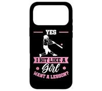 Yes I Hit Like Girl Want A Lesson Baseball Girls Case for iPhone 17 Pro Max
