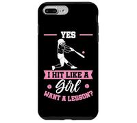 Yes I Hit Like Girl Want A Lesson Baseball Girls Case for iPhone 7 Plus/8 Plus
